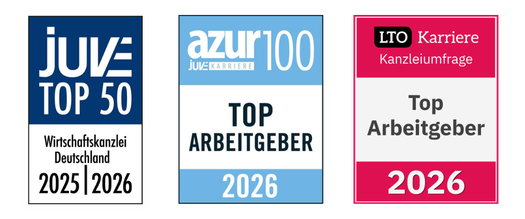 Auszeichnungen als Top-Arbeitgeber für Jurist:innen – JUVE, iurratio und azur100 bestätigen Watson Farley & Williams 2024/2025