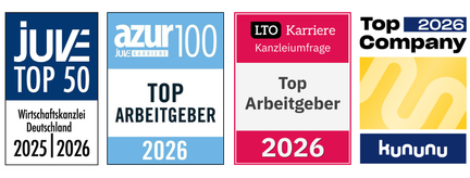 Auszeichnungen als Top-Arbeitgeber für Jurist:innen – JUVE, iurratio und azur100 bestätigen Watson Farley & Williams 2024/2025
